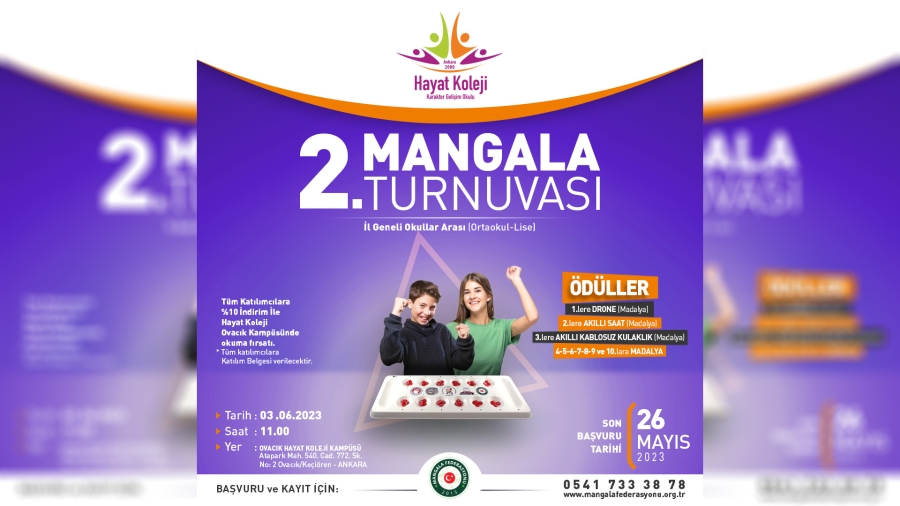 Ovacık Hayat Koleji Ankara İl Geneli Okullararası 2. Geleneksel Mangala Turnuvası