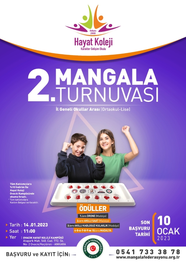Ovacık Hayat Koleji 2. Ankara Geneli Mangala Turnuvası (Erteleme)